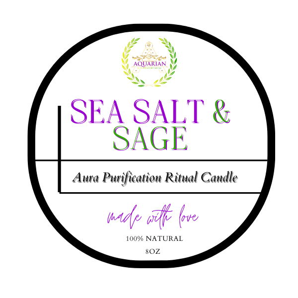 Sea Salt & Sage: Aura Purification Candle MINI