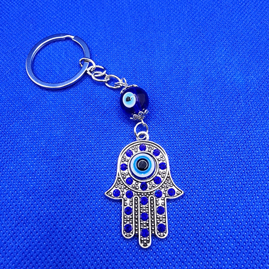 Fatima Charm Keychain:Good Luck & Evil Eye Protection.